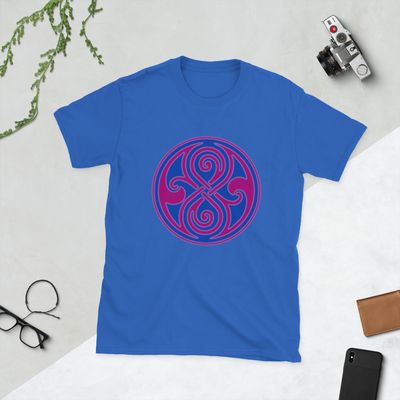 Bi Pride Seal of Rassilon Doctor Who Short-Sleeve Unisex T-Shirt