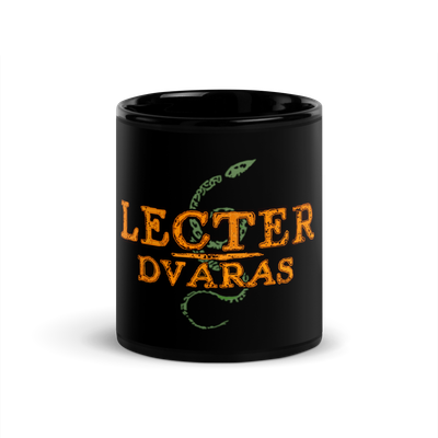 LECTER DVARAS Simple Logo Black Glossy Mug