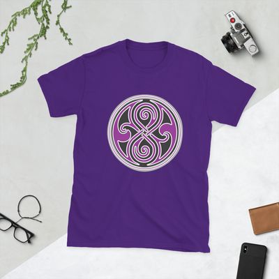 Ace Pride Seal of Rassilon Doctor Who Short-Sleeve Unisex T-Shirt