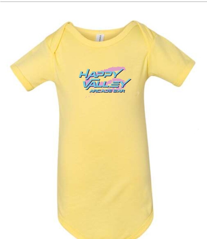 80&#39;s Logo Baby Onesie - Yellow