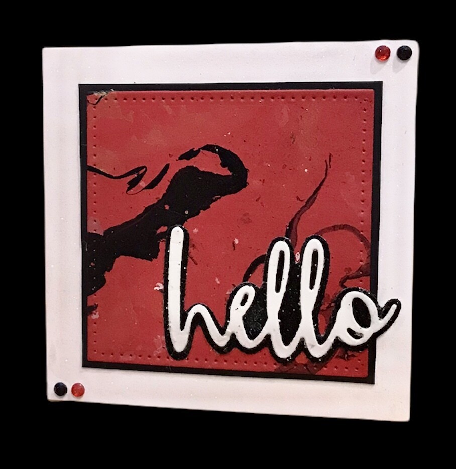 HELLO/ MARBLE_RED