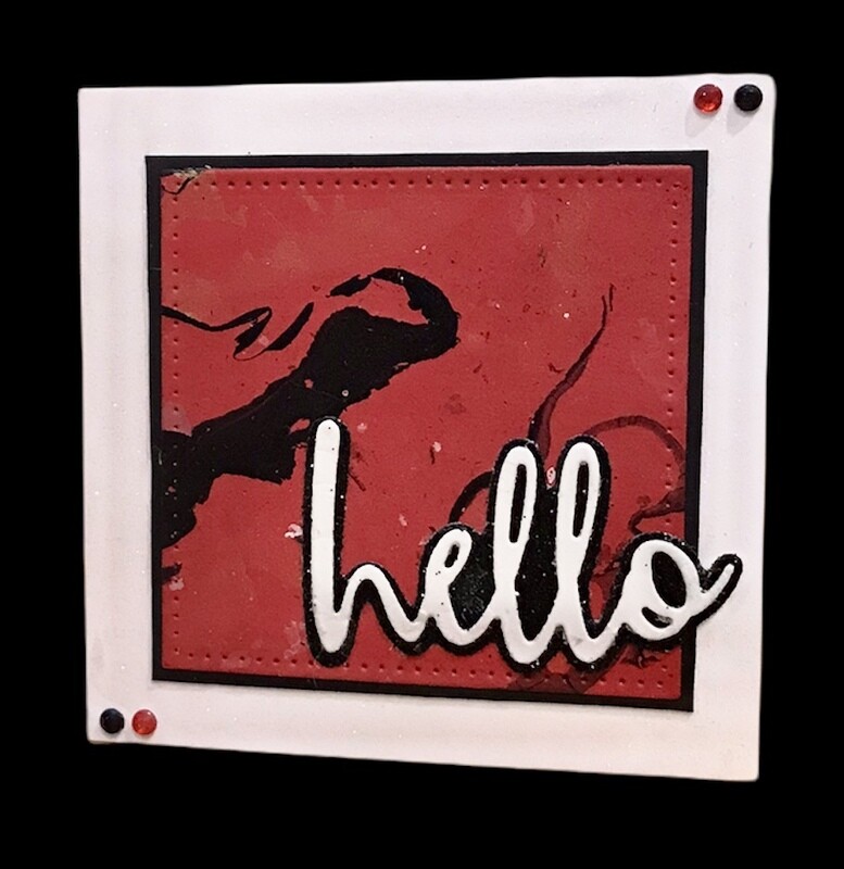 HELLO/ MARBLE_RED