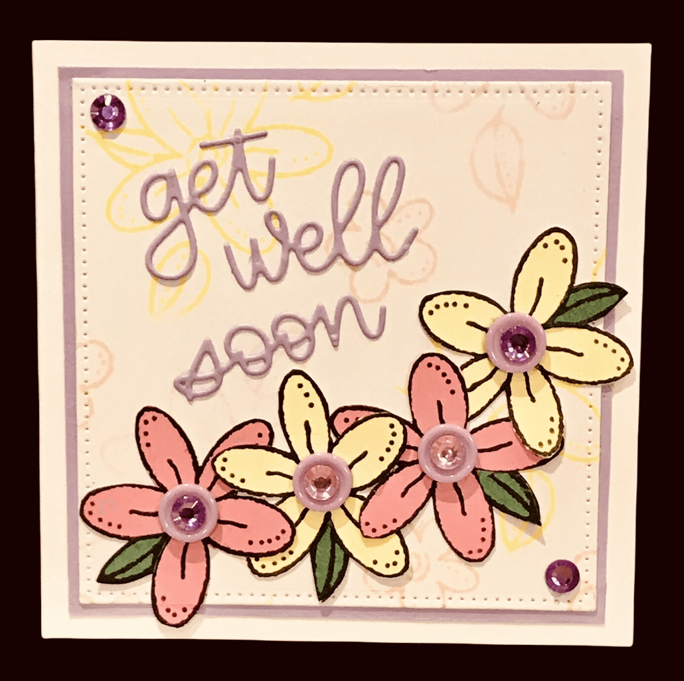 GET WELL SOON/ BUTTON FLOWER