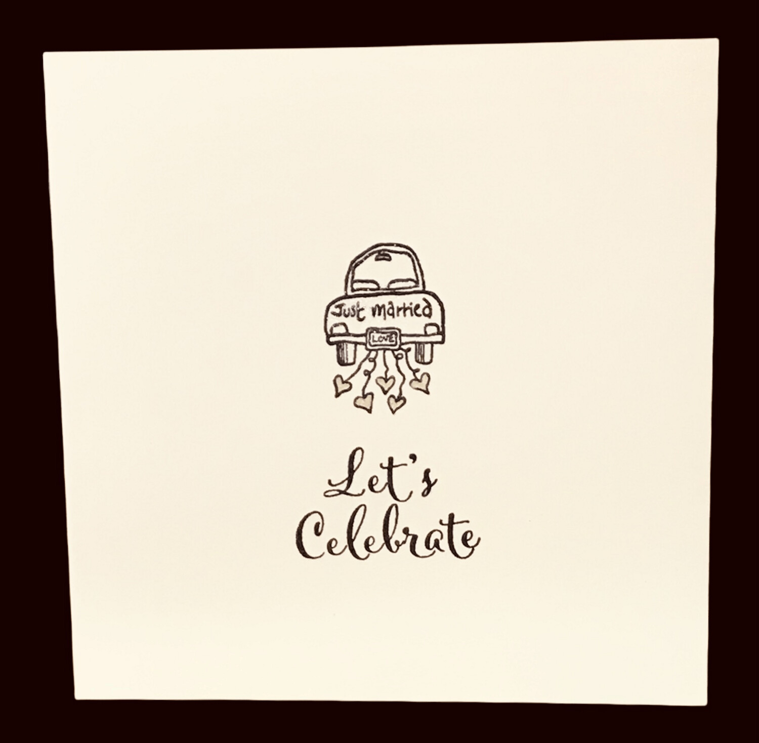 WEDDING INVITATIONS/ LETS CELEBRATE Pack of 6