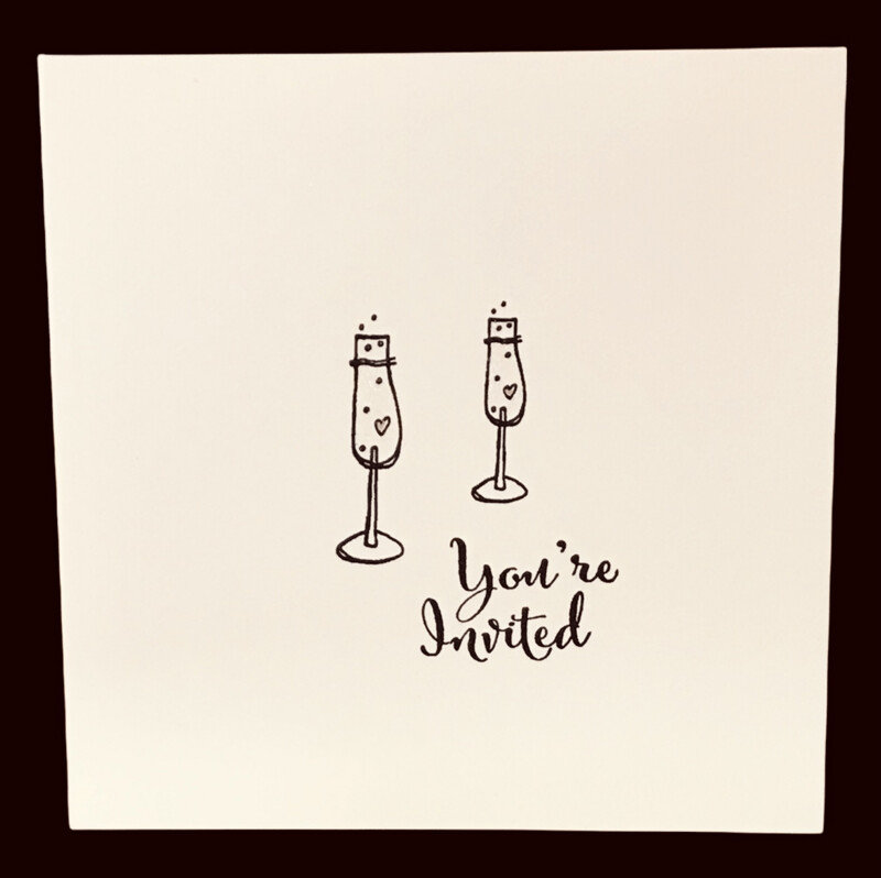 WEDDING INVITATIONS/ YOU'RE INVITED Pack of 6