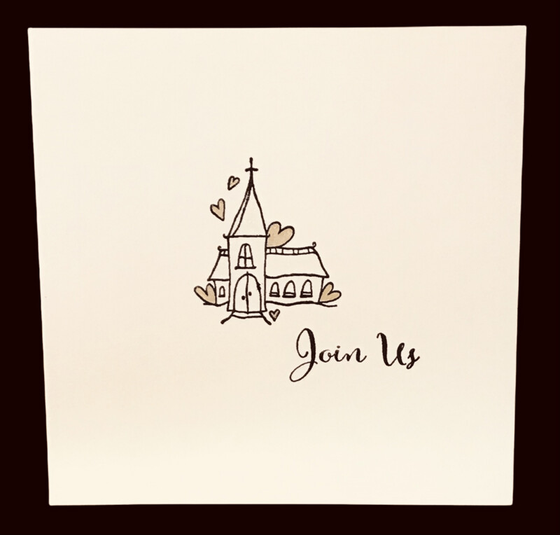 WEDDING INVITATIONS/ JOIN US Pack of 6