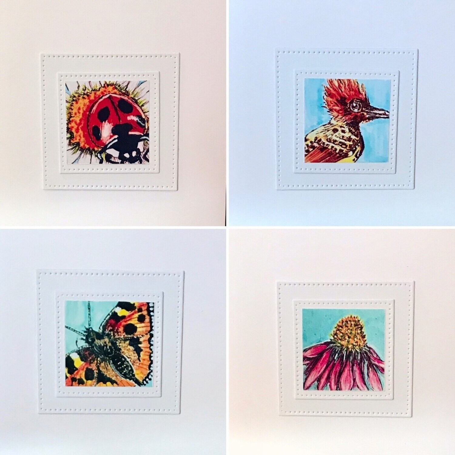 NOTECARDS/ NATURE B Pack of 4 assorted