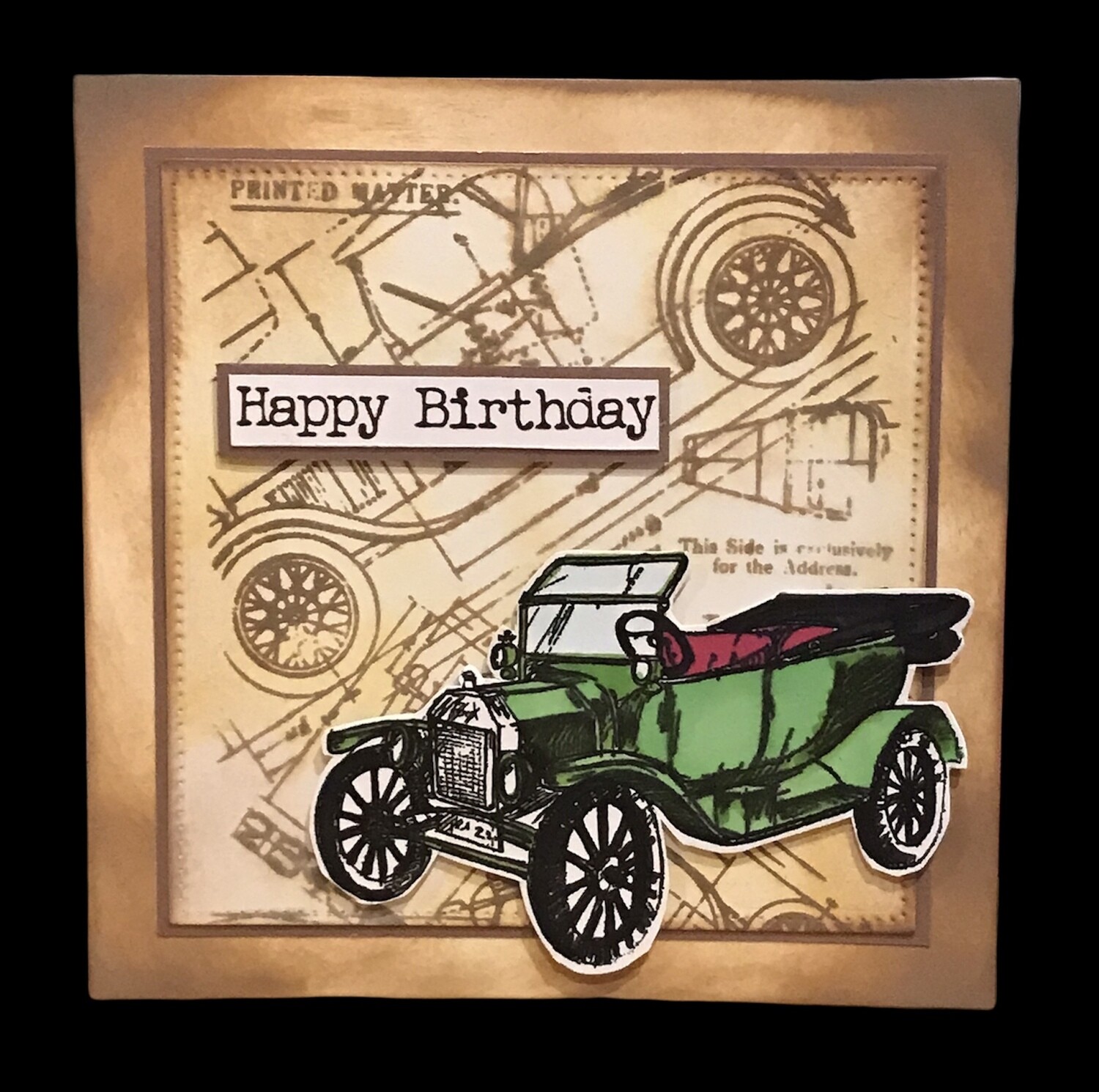 BIRTHDAY/ VINTAGE CAR_BLUEPRINT