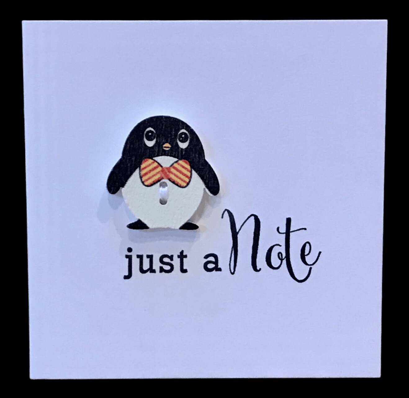 BUTTON CARD - Just a Note