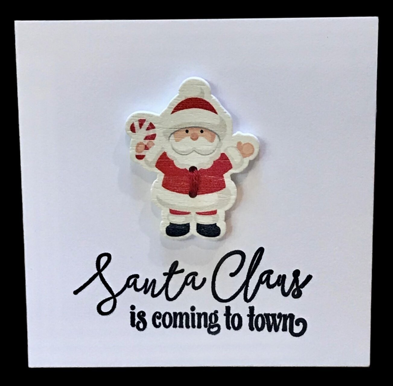 BUTTON CARD - SANTA