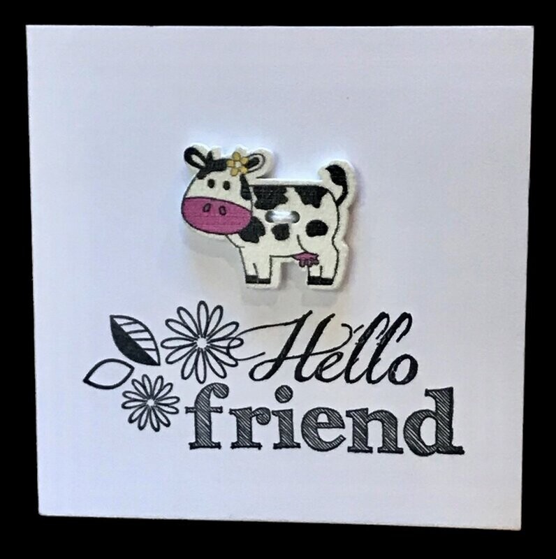 BUTTON CARD - Hello Friend
