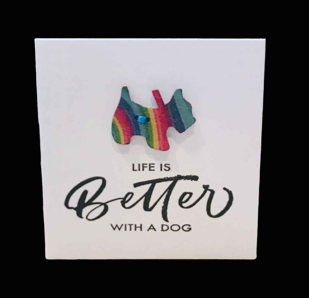 BUTTON CARD - … Better with a Dog
