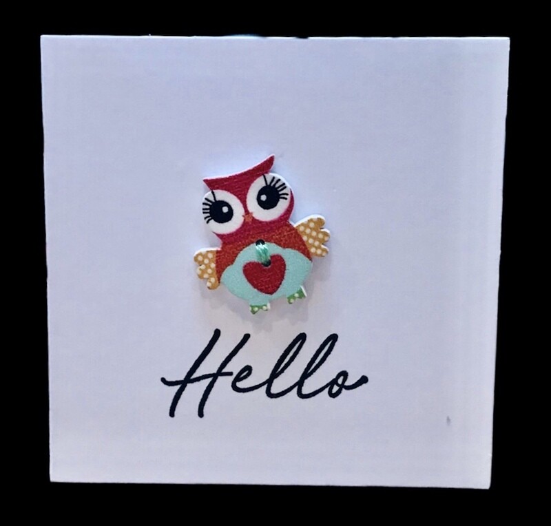 BUTTON CARD - Hello