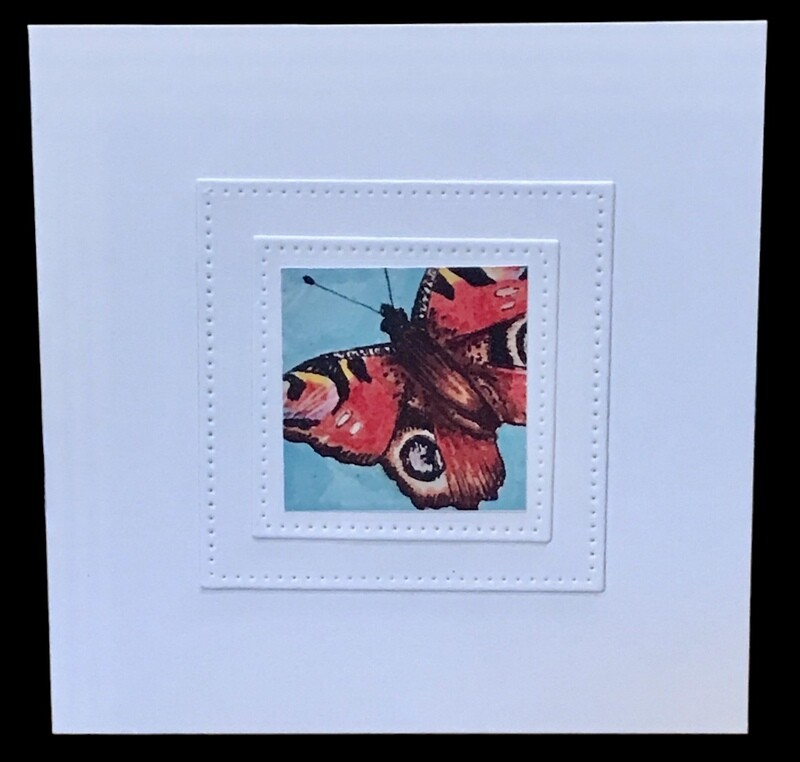 NOTECARD/ PEACOCK BUTTERFLY