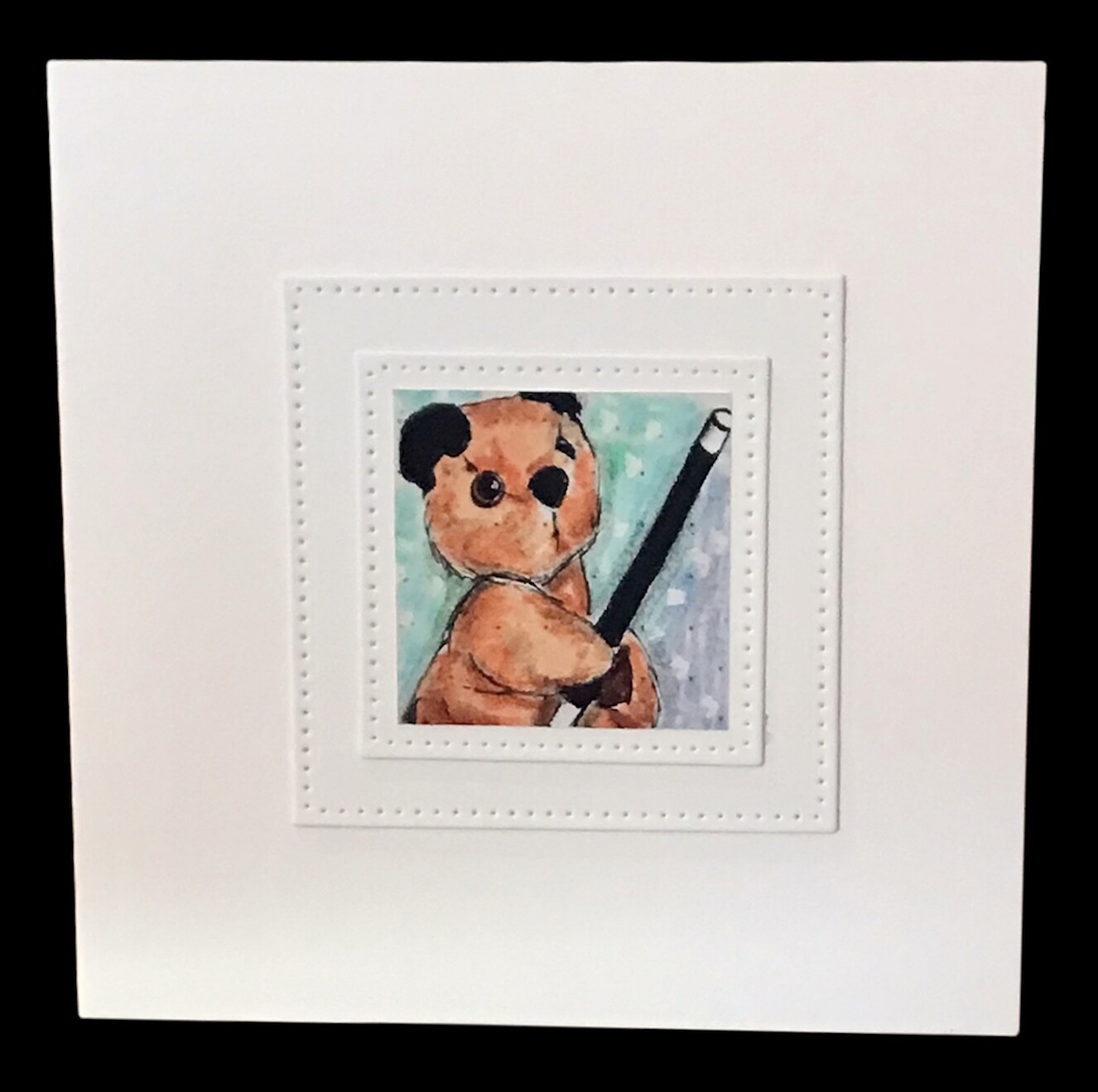 NOTECARD/ BEAR PUPPET - SOOTY