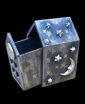 TOOTH FAIRY HOUSE - Night Blue Moon & Stars