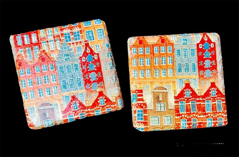 SLATE COASTER SQUARE - HOUSES