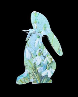BUNNY LOOKING UP - SNOWDROPS