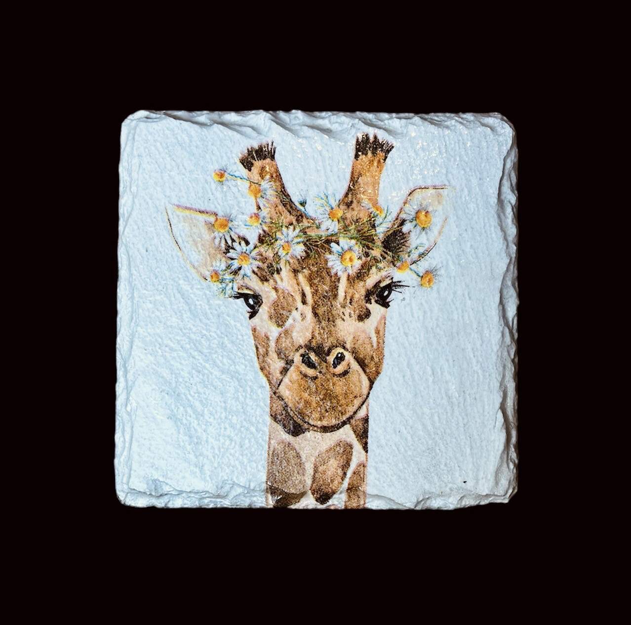 SLATE COASTER SQUARE - GIRAFFE