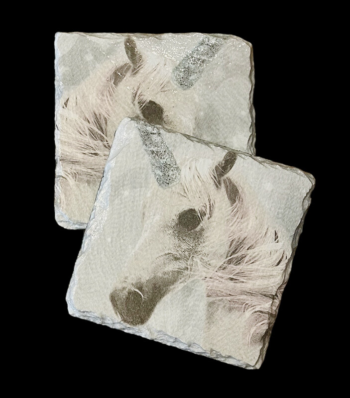 SLATE COASTER SQUARE - UNICORN