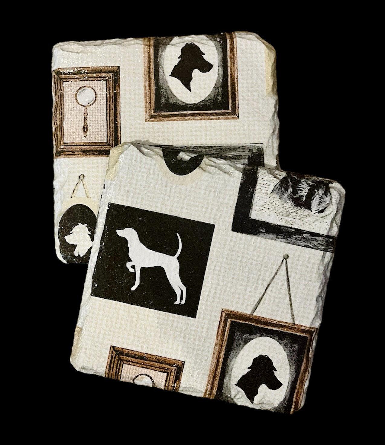 SLATE COASTER SQUARE - DOG DETECTIVE