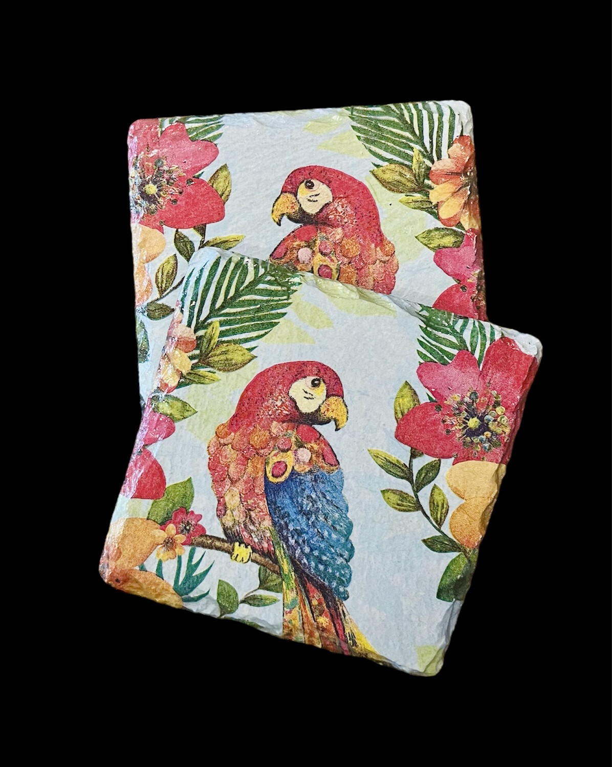 SLATE COASTER SQUARE - PARROT