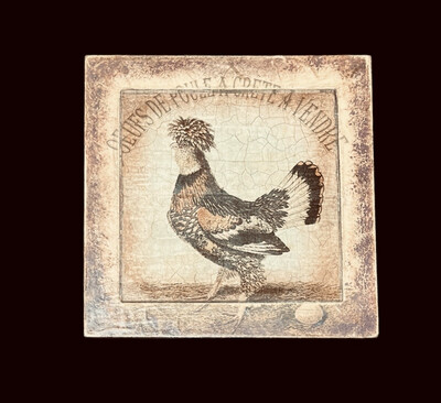 DECORATIVE TRIVET - VINTAGE CHICKEN