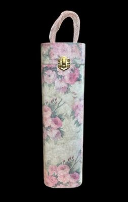 WINE BOTTLE BOX - PASTEL ROSES