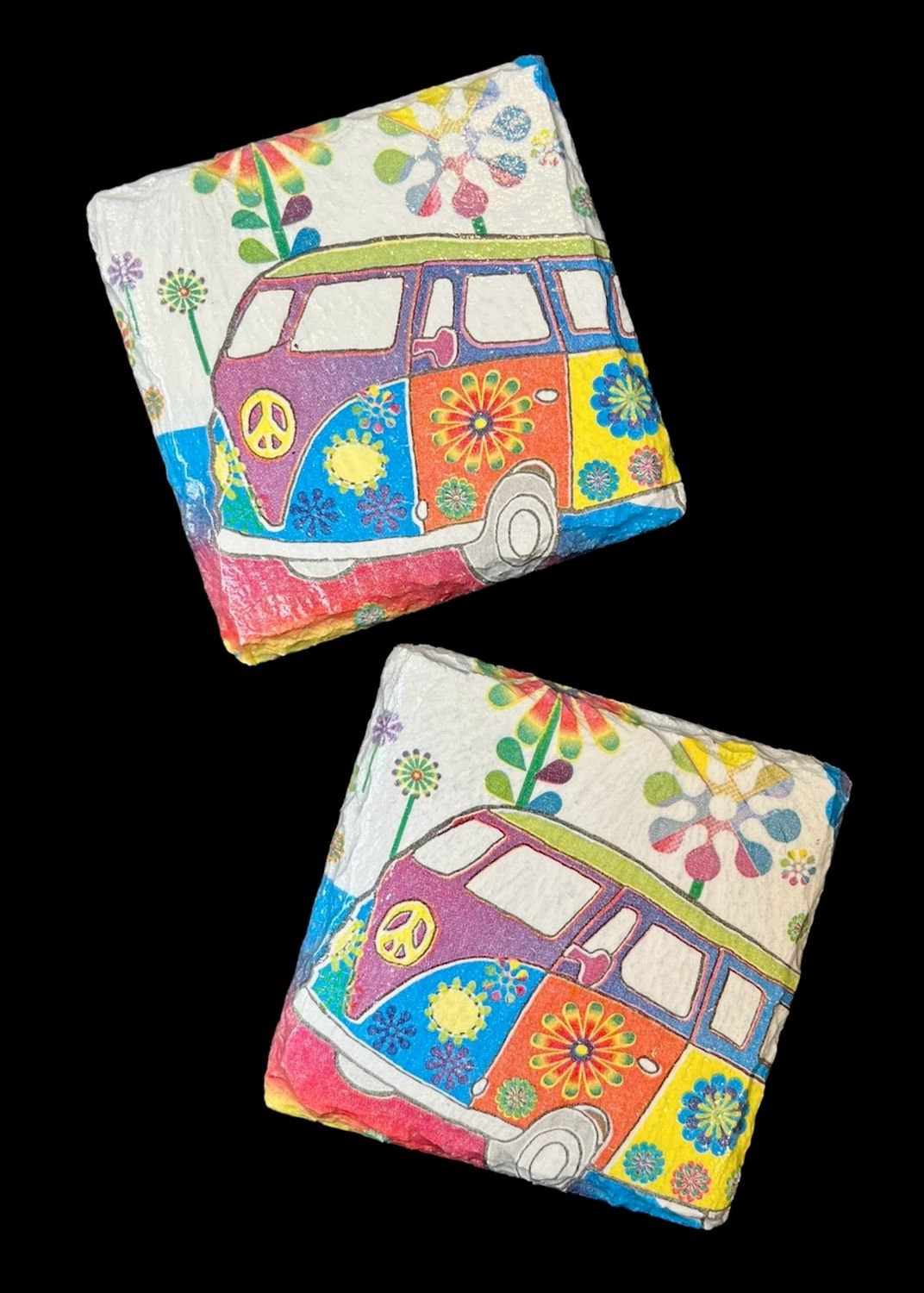 SLATE COASTER SQUARE - CAMPER VAN BRIGHT