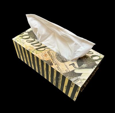 TISSUE BOX COVER - VINTAGE AD