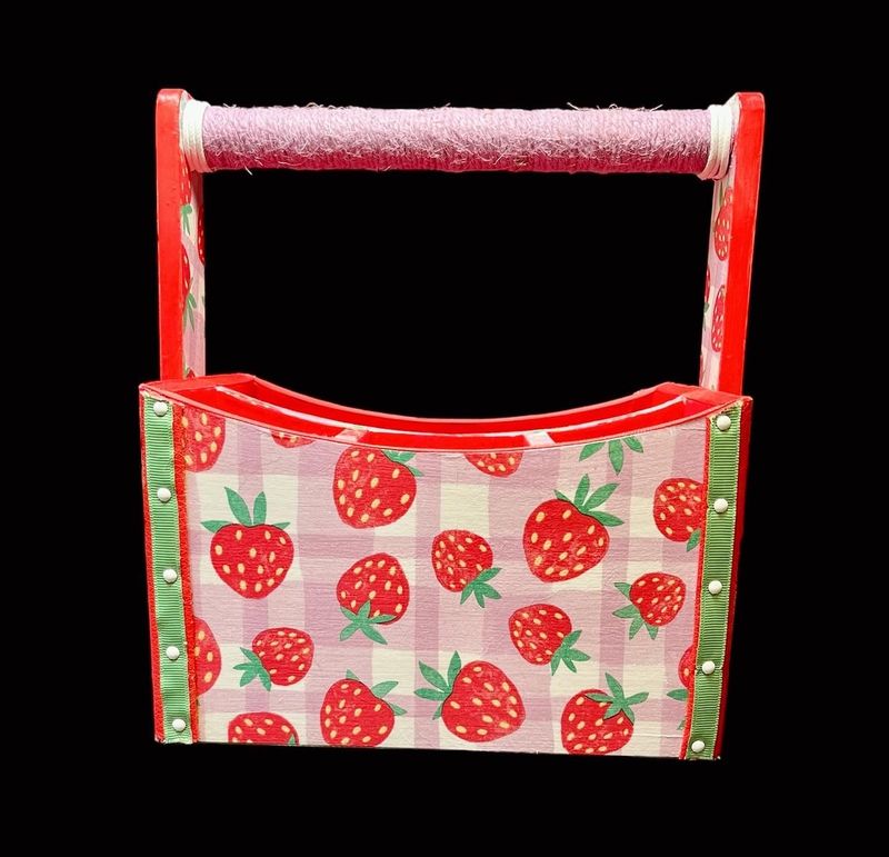 DECORATIVE CADDY - STRAWBERRIES
