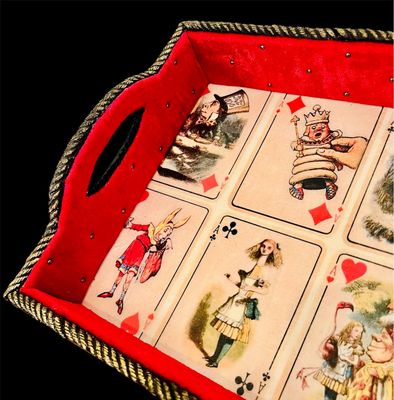 DECORATIVE TRAY - ALICE PLAYING CARDS