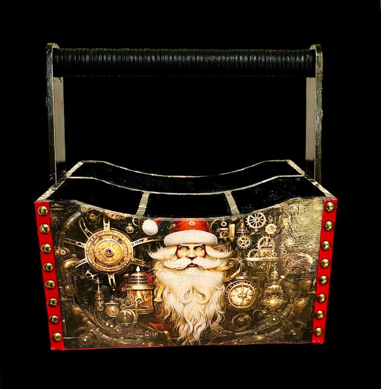 DECORATIVE CADDY - STEAMPUNK SANTA