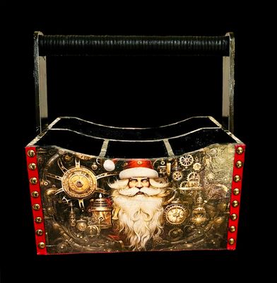DECORATIVE CADDY - STEAMPUNK SANTA