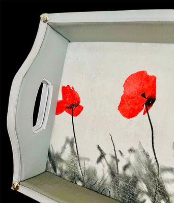 DECORATIVE TRAY - REMEMBRANCE DAY POPPY