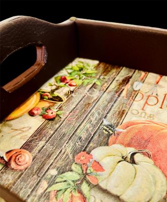 DECORATIVE TRAY - PUMPKINS