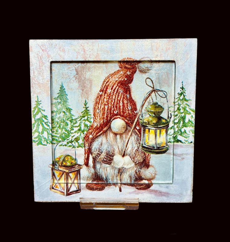 DECORATIVE TRIVET - FESTIVE GONK