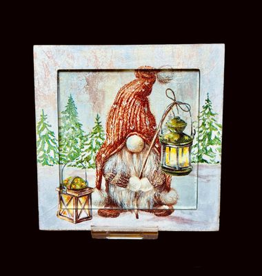 DECORATIVE TRIVET - FESTIVE GONK