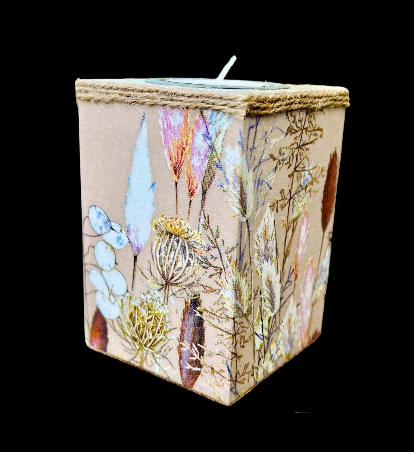 TALL TEALIGHT - TEASELS