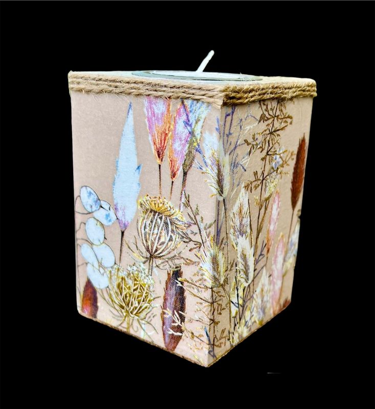 TALL TEALIGHT - TEASELS
