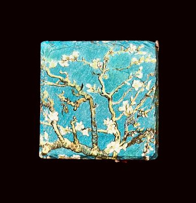 SLATE COASTER SQUARE - VAN GOGH BLOSSOM