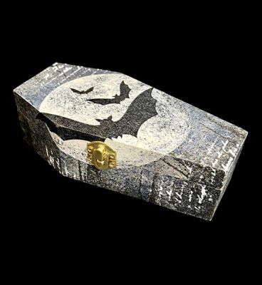 COFFIN SHAPE TRINKET BOX - FULL MOON