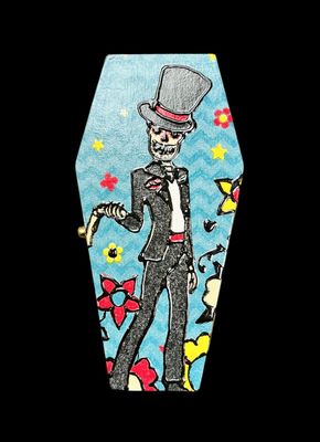 COFFIN SHAPE TRINKET BOX - EL DIA DE MUERTOS