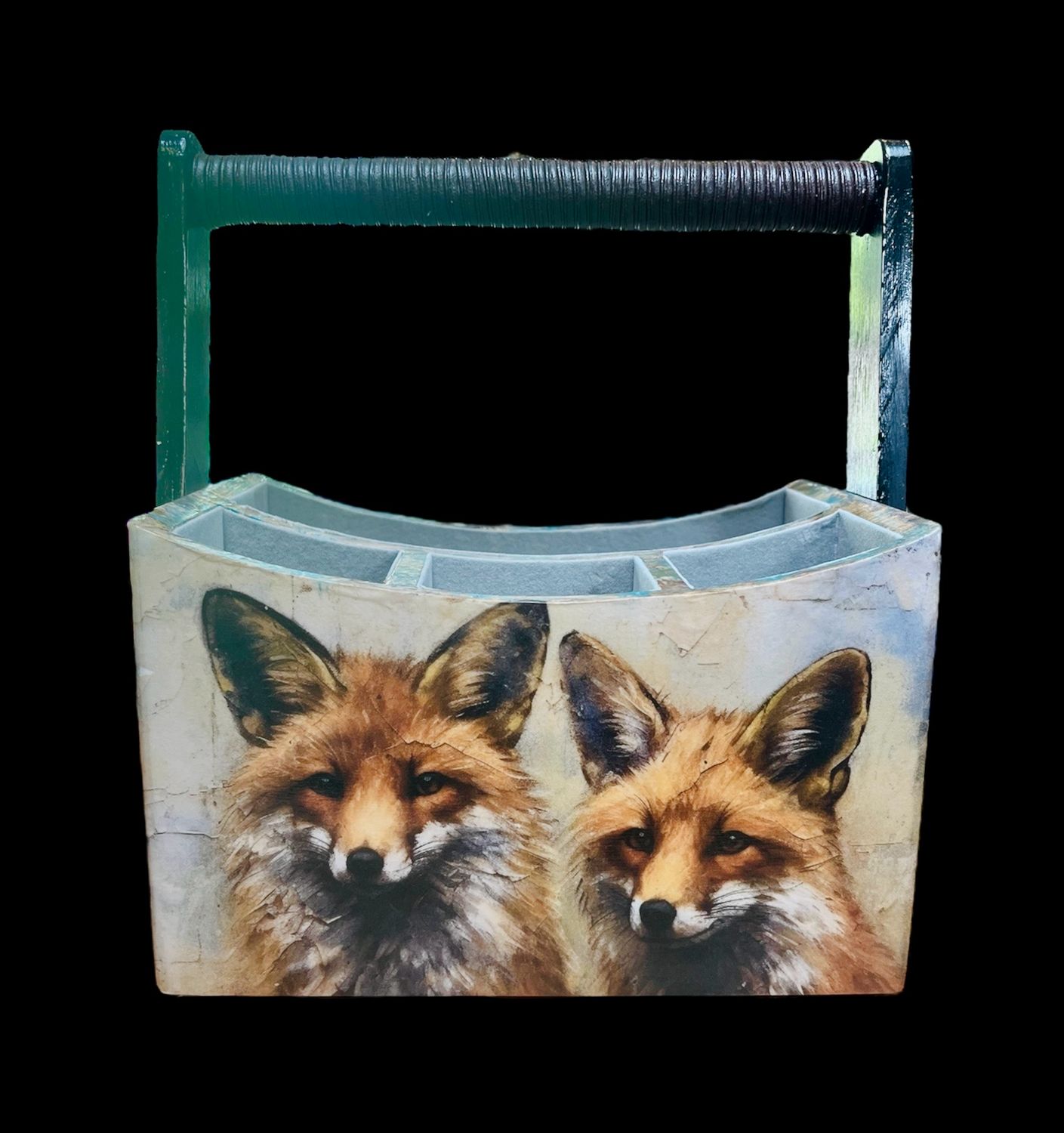 DECORATIVE CADDY - FOXES