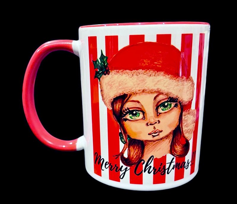 MUG - GIRL IN SANTA HAT