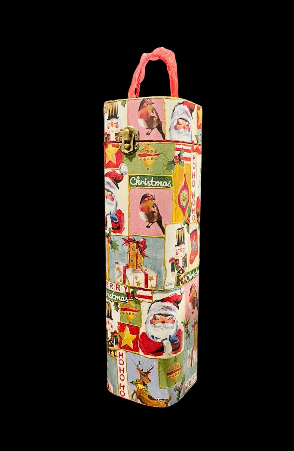 WINE BOTTLE BOX - CHRISTMAS COLLAGE