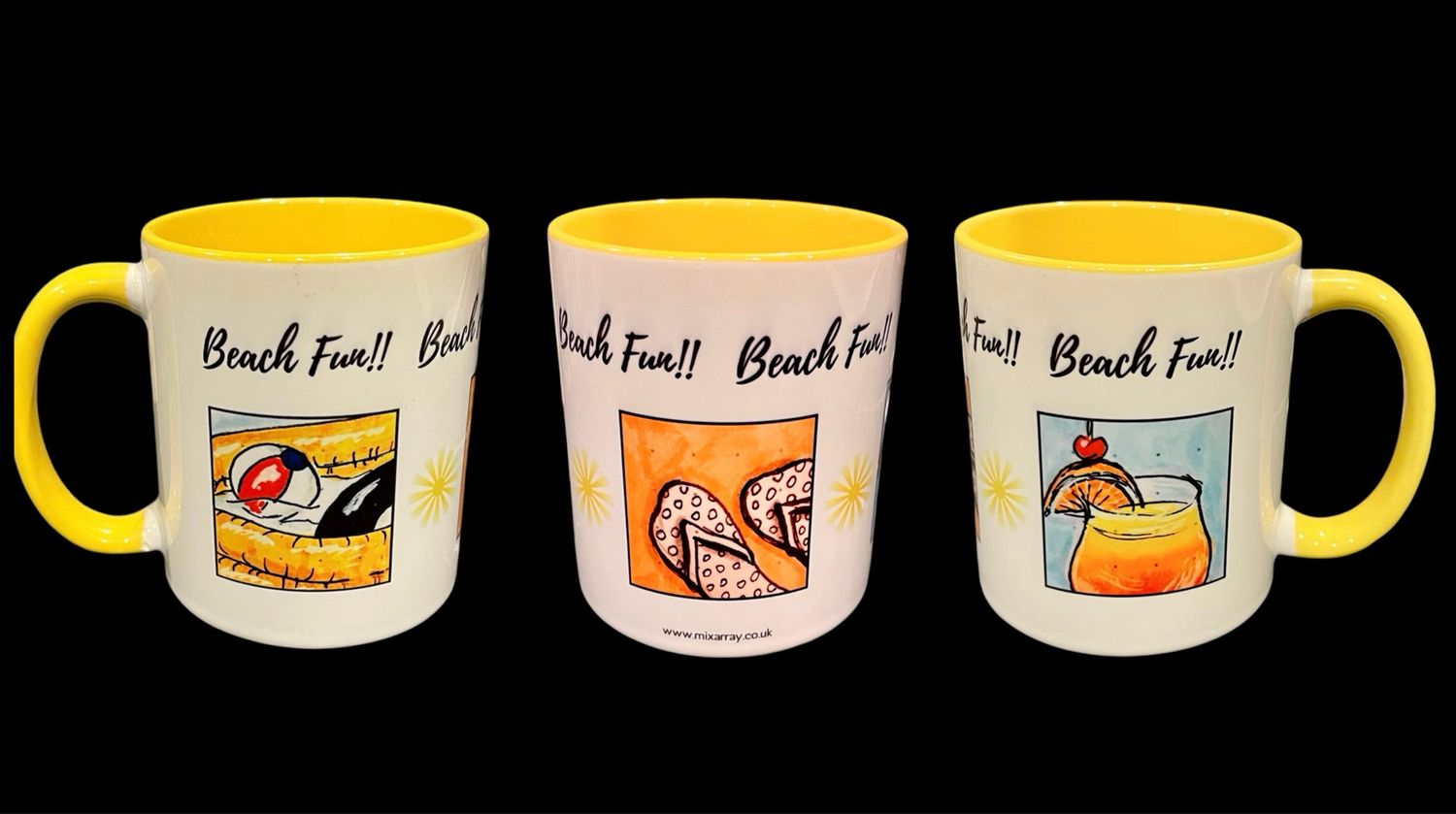 MUG - BEACH FUN DOODLES