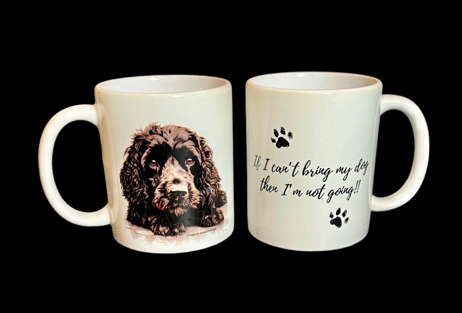 MUG - IF I CAN’T BRING MY DOG … COCKAPOO BLACK