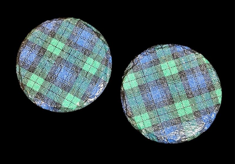SLATE COASTER ROUND - TARTAN BLACKWATCH