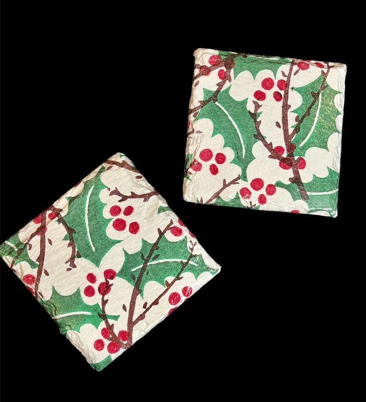 SLATE COASTER SQUARE - HOLLY